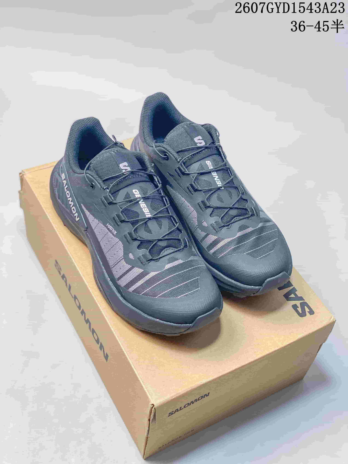 Salomon Genesis Trail Running Shoes Dark Gray 722530OWE