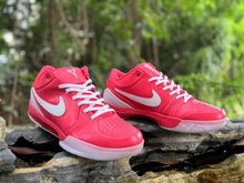 Nike Kobe 4 Basketball Shoes in Pink and White