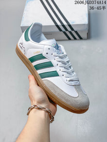 Adidas Originals Samba Low-Top Sneakers, White with Gum Sole
