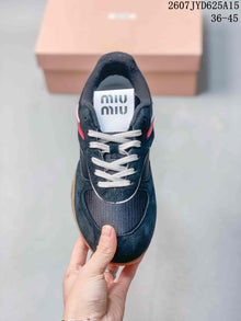 Miu Miu Gymnasium Low-Top Sneakers Black Red 2607JYD625A15