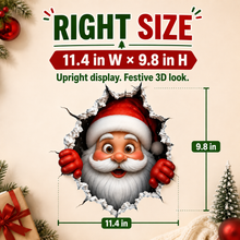 🎅 Bring Christmas Magic Home: 3D Santa Burst Wall Sticker!