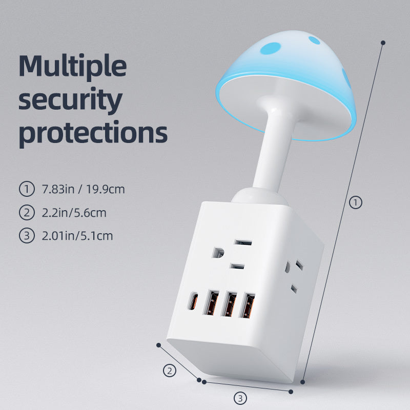 Desk Lamp Designed Like a Mushroom, Featuring USB Ports And Multifunctional LED Lighting, Ideal for Reading in Bedrooms, Studies, Or Dorms