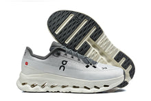 On Cloudmonster 3 Running Shoes, White and Grey