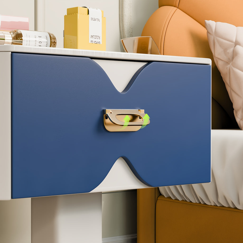 Contemporary Bedside Table Featuring a Single Drawer, Designed for Storing Glasses, Books, And Personal Belongings