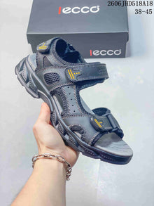 ECCO Adjustable Strap Sandals in Gray