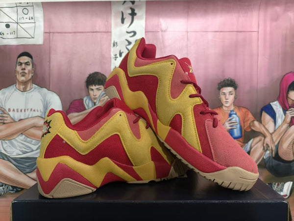 Reebok Question Low Sneakers Red and Gold