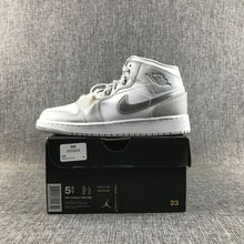 Jordan Air Jordan 1 Mid GS White Silver Sneakers