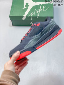 Jordan Low-Top Sneakers in Navy, Gray and Red