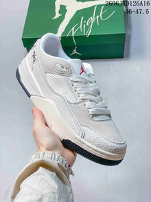 Jordan Flight Court Low-Top Basketball Shoes – White