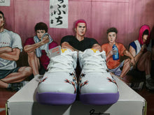 Nike Basketball Sneakers White Black Purple with Character Graphic