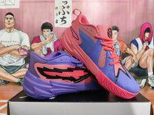 Pink and Purple Basketball Sneakers with Black Accents