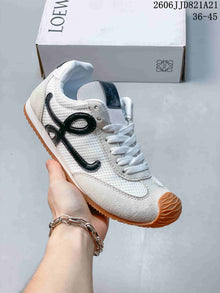 Loewe Flow Runner Mesh Sneakers in White and Black