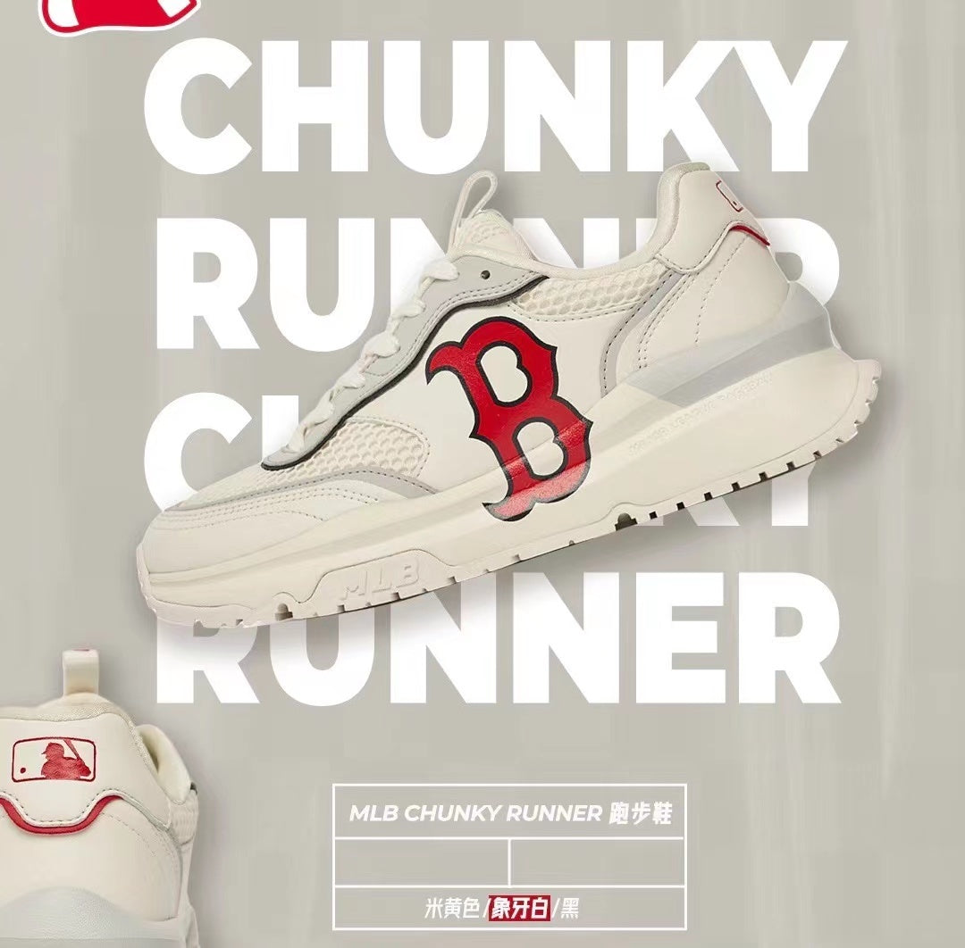 MLB Chunky Runner Sneakers Ivory White Black