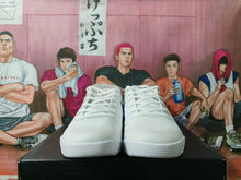 Nike White and Purple Basketball Sneakers