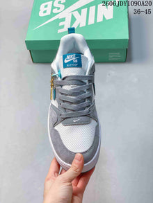 Nike SB Alleyoop Low-Top Skate Shoes in Gray and Teal