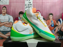 Converse Basketball Shoes in White, Green and Orange