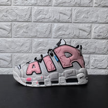 Nike Air More Uptempo Sneakers in Pink and Grey