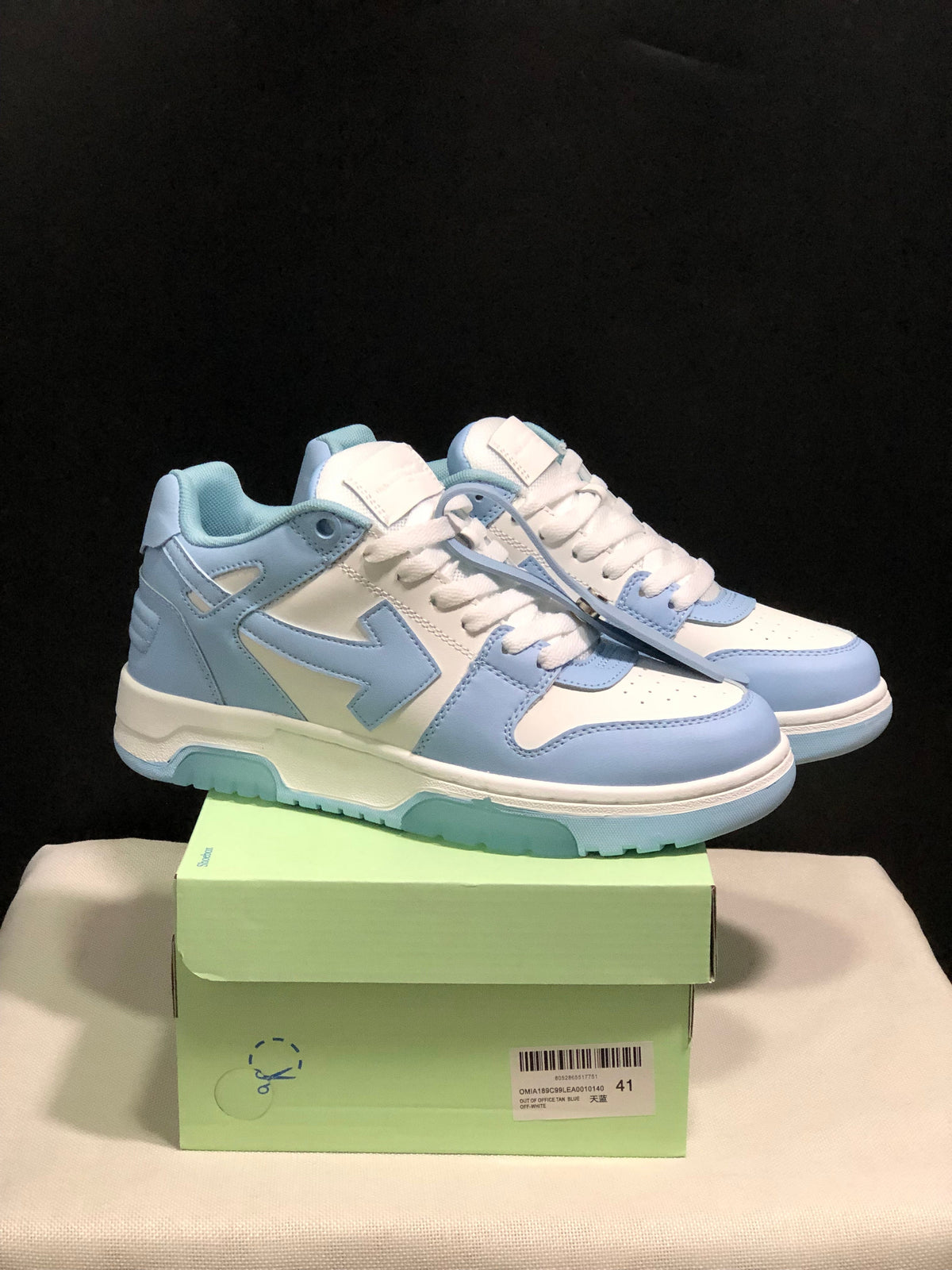 OFF-WHITE Out Of Office Low-Top Sneakers Blue White