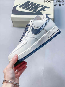 Nike Air Force 1 '07 Low Sneakers in White and Navy