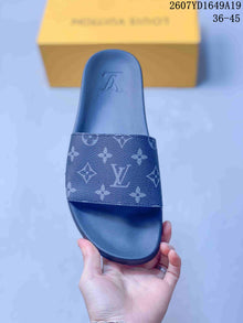 Louis Vuitton Monogram Slide Sandals in Navy 2607YD1649A19