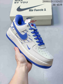 Nike Air Force 1 Low White and Blue Sneakers