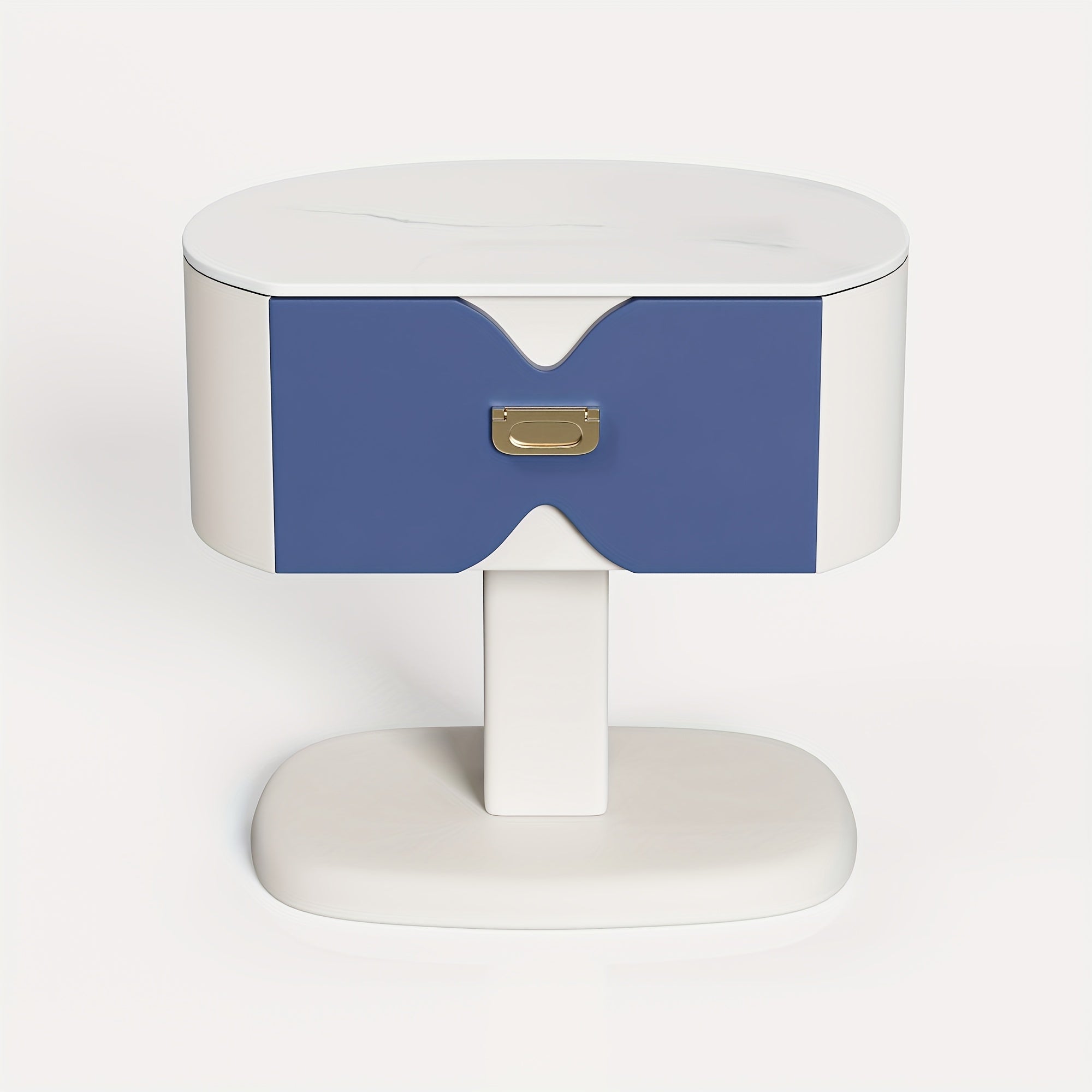 Contemporary Bedside Table Featuring a Single Drawer, Designed for Storing Glasses, Books, And Personal Belongings