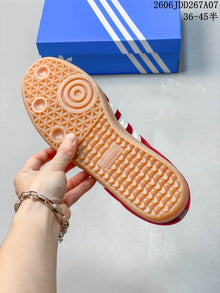 adidas Samba Low-Top Sneakers, Red and Mauve