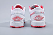 Jordan 1 Low Women's White Pink Red Sneakers