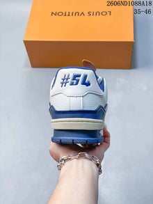 Louis Vuitton Trainer Low-Top Sneakers White Blue