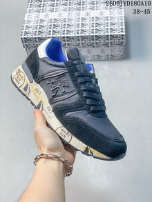 Premiata Drake Low-Top Trainers in Navy and Gray
