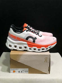 On Cloudmonster 2 Running Shoes in White and Orange