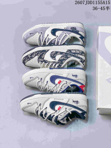 Nike SB Dunk Low Sneakers in White, Gray and Navy Styles