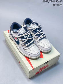 Nike SB Dunk Low Sneakers in White, Gray and Navy Styles