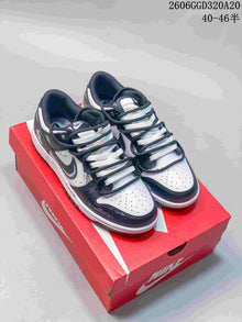 Nike Dunk Low Retro DIY Custom Sneakers, Black and White