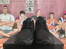 Jordan Black and Green Basketball Sneakers