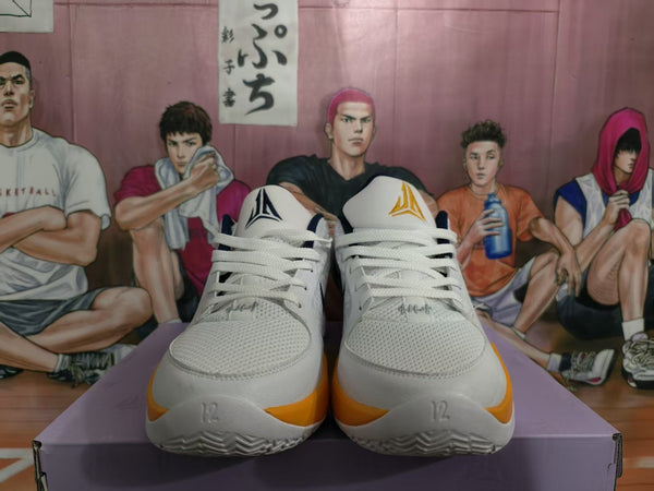 Nike White Orange Basketball Sneakers