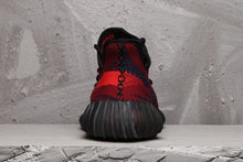 Yeezy 350 V2 Red Black Knit Sneakers