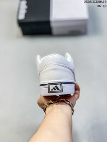 Adidas GVP Canvas Str Low-Top Sneakers, White and Black