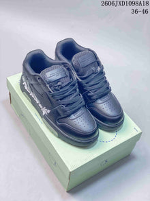 Off-White Out Of Office Low-Top Sneakers, Charcoal