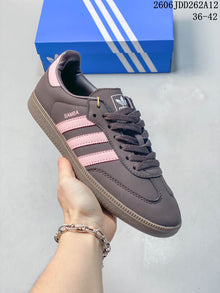 adidas Samba OG Low-Top Sneakers, Silver and Gum Sole