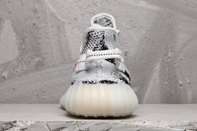 Yeezy 350 V2 Black White Pattern Sneakers
