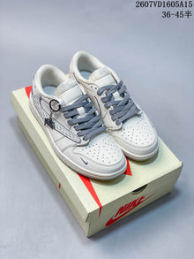 Nike SB Dunk Low LV-Pattern White Grey Sneakers