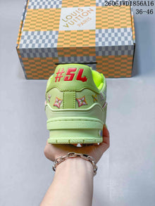 Louis Vuitton Trainer Low-Top Sneakers in Lime Green