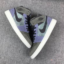 Jordan 1 Mid Gray Purple Sneakers 852842-203