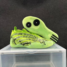 Adidas Yeezy 450 Sulfur Sneakers in Lime Green Snake Print