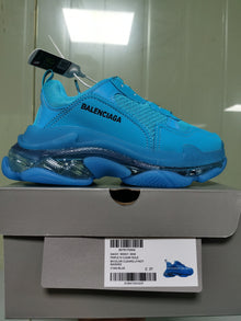 Balenciaga Triple S Clear Sole Sneakers Cyan Blue 9008