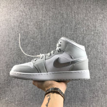 Jordan Air Jordan 1 Mid GS White Silver Sneakers