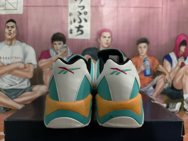 Reebok Basketball Sneakers Lake Green White Orange