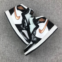 Jordan Air Jordan 1 Mid Sneakers Black White Gold 852542-007