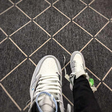 Air Jordan 1 High Grey White Off-White Style Sneakers